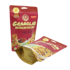 Paper-based stand-up pouch for granola packaging