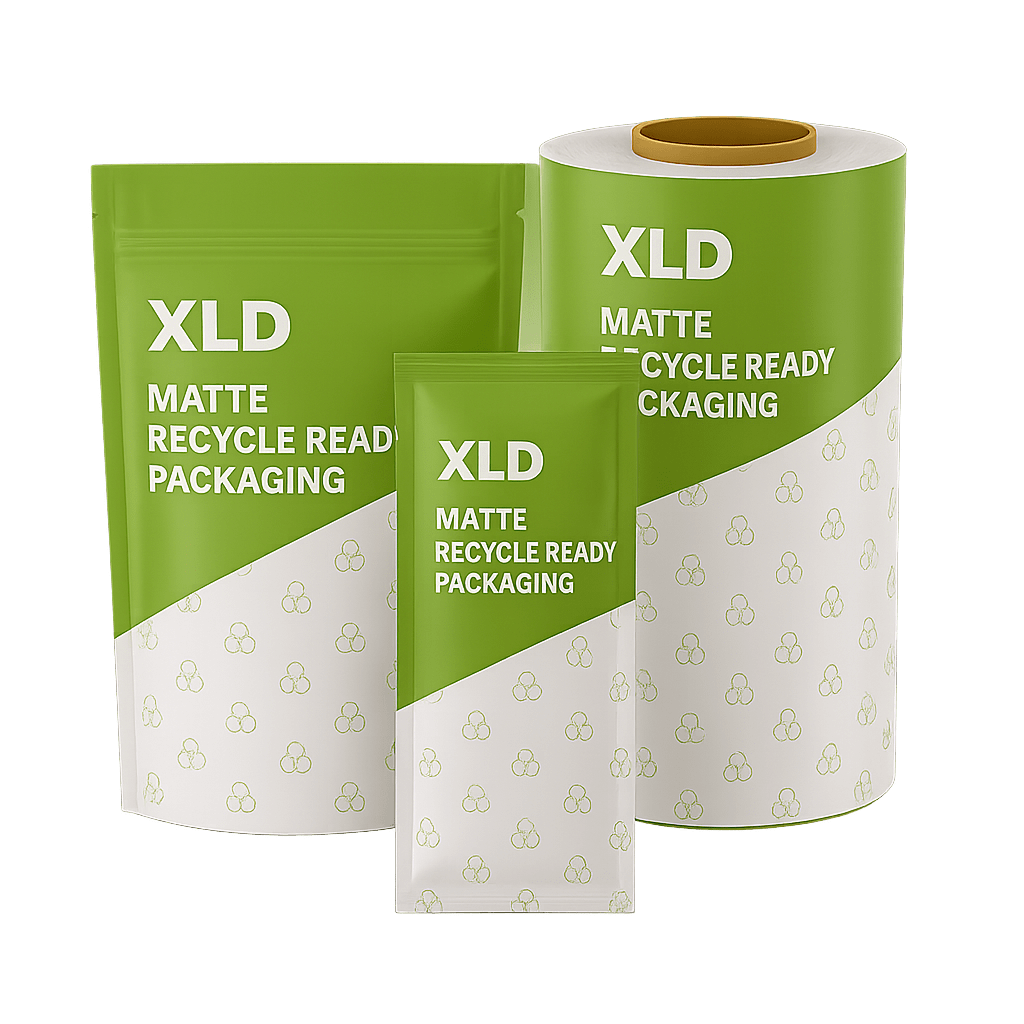 XLD Matt and gloss BOPP flexible packaging film roll for food packaging