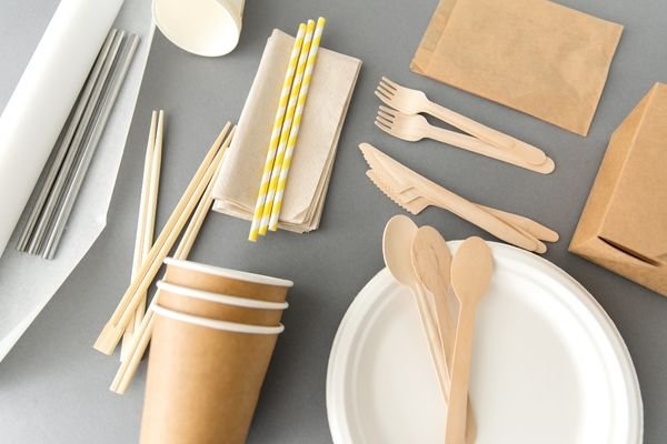wooden cutlery drinking straw packaging pouch food service XLD