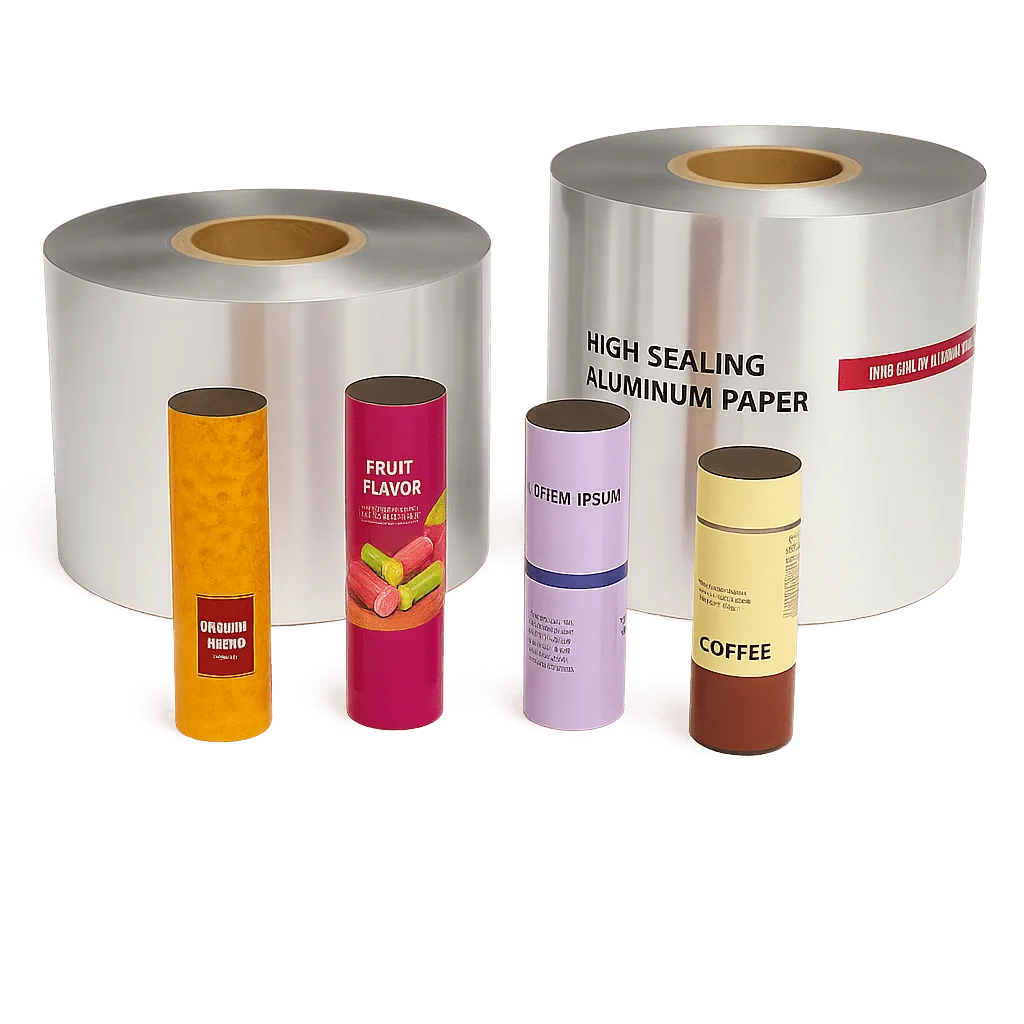XLD high sealing aluminum paper roll with custom printed tubular sachets
