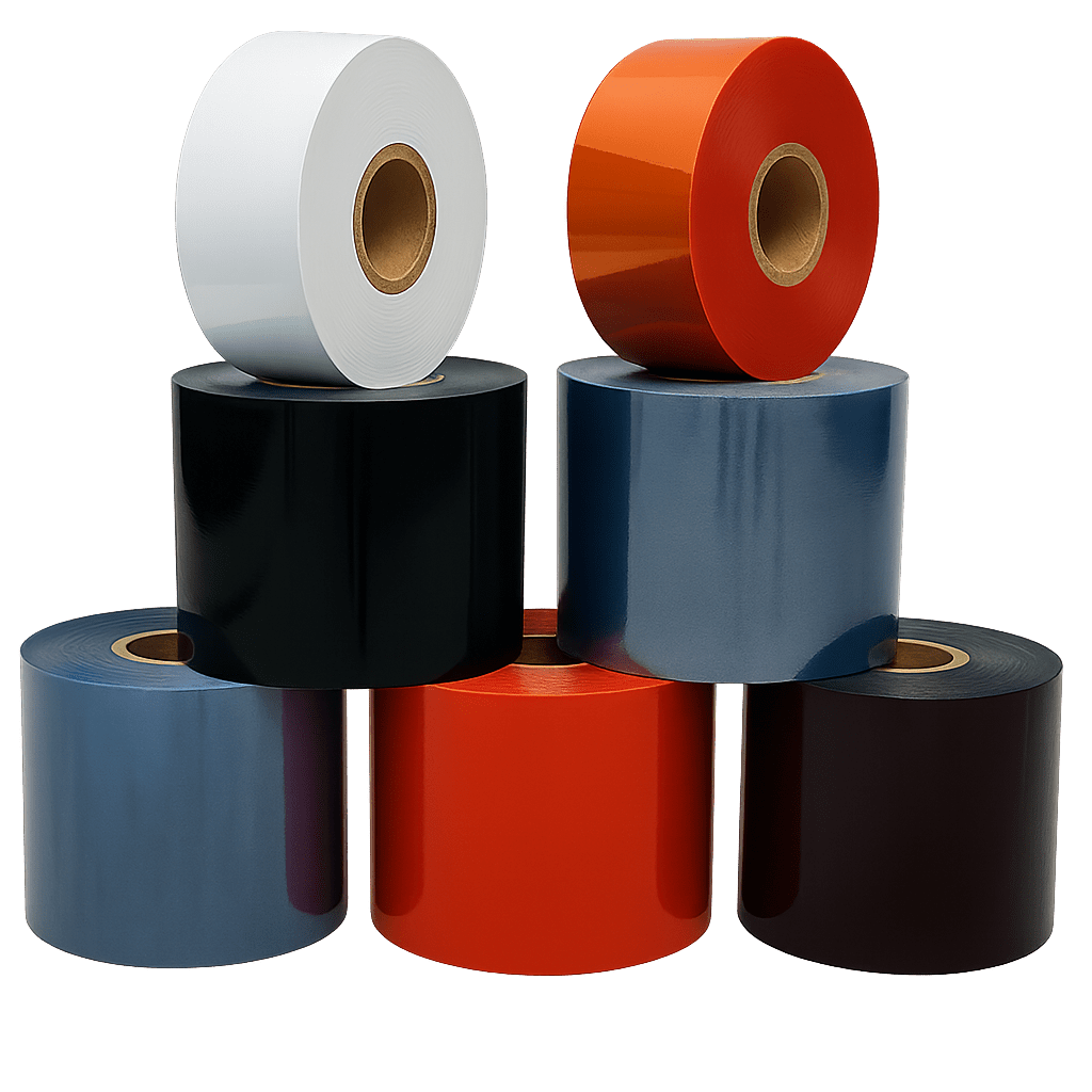 Cross-section of high sealing aluminum paper roll showing bleached kraft paper outer layer, 7–9 µm aluminum foil barrier, and dual-component heat-sealable inner coating — XLD Flex