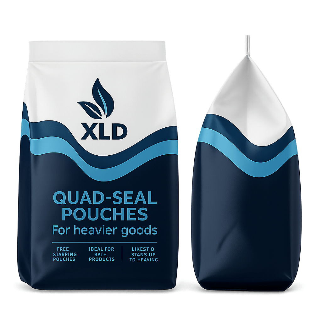 recyclable quad seal pouches for heavy-duty goods by XLD