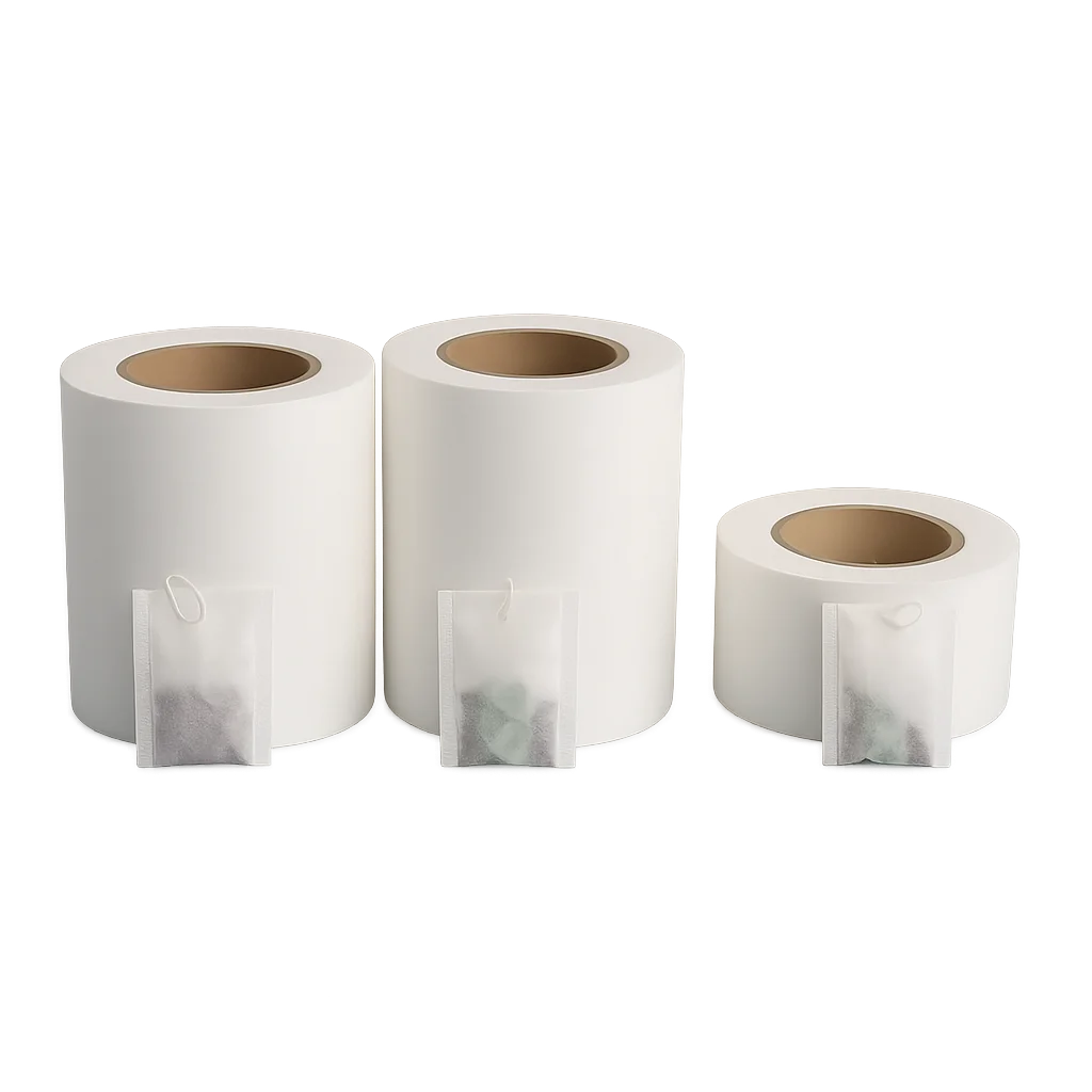 PLA and nonwoven tea bag filter paper rolls with sealed sachet samples