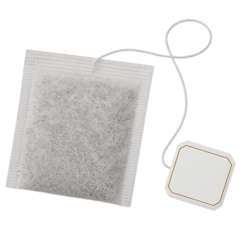 Heat seal tea filter paper with string and tag for premium tea packaging