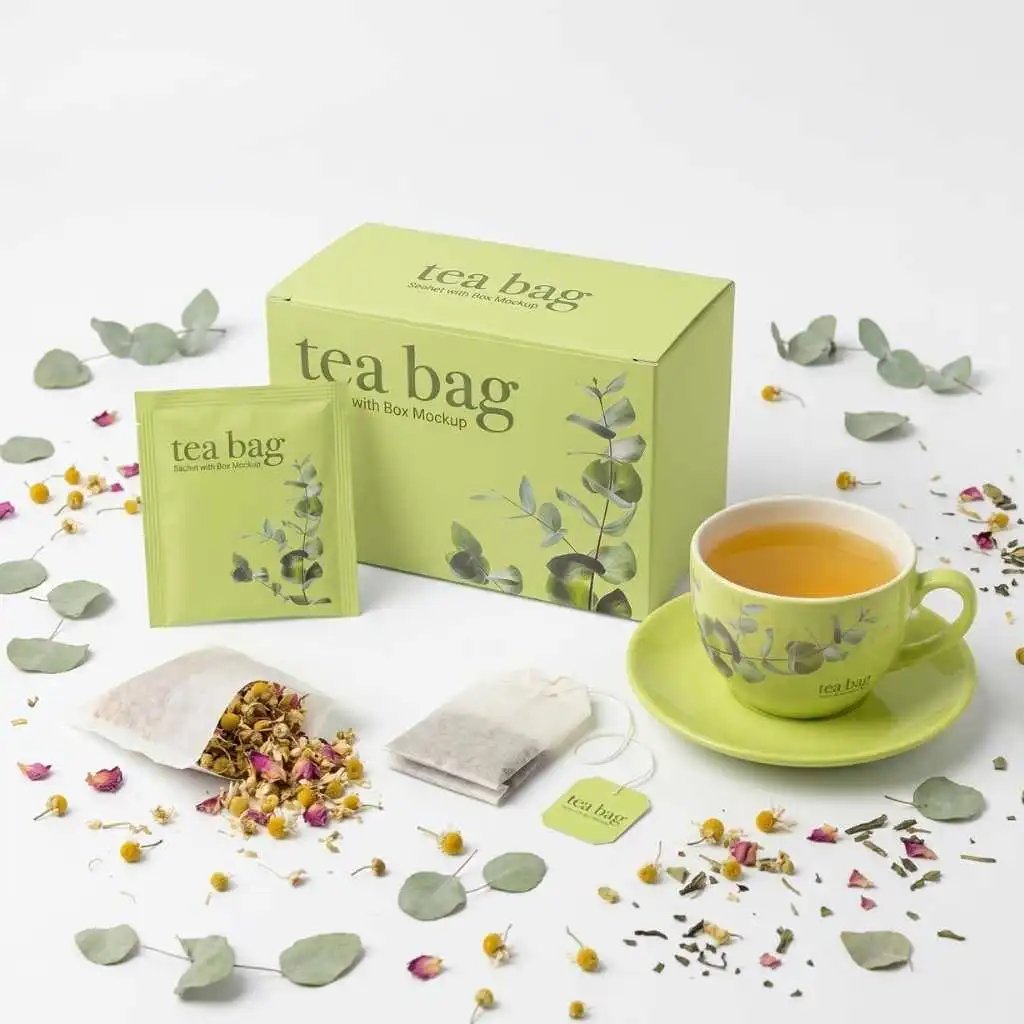 XLD custom tea bag packaging including tea bag sachets, wrapper, filter paper bags, and tea tags packaging for private label brands
