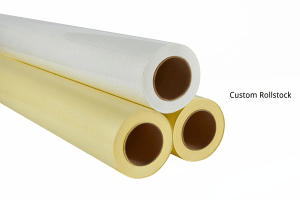 Custom laminated roll stock for tea bag packaging made from paper-based materials, ideal for IMA and automatic packing machines.
