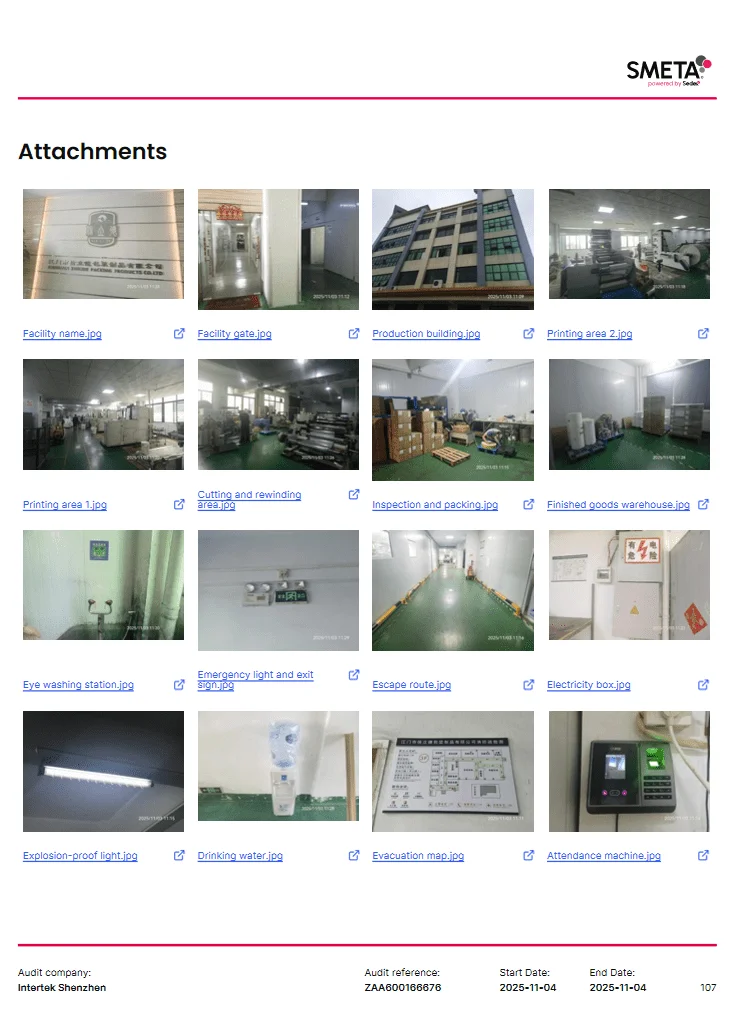 Collection of on-site photos taken by Intertek auditors during the SMETA audit at XLD, showing production areas, safety facilities, warehouses, and compliance infrastructure.